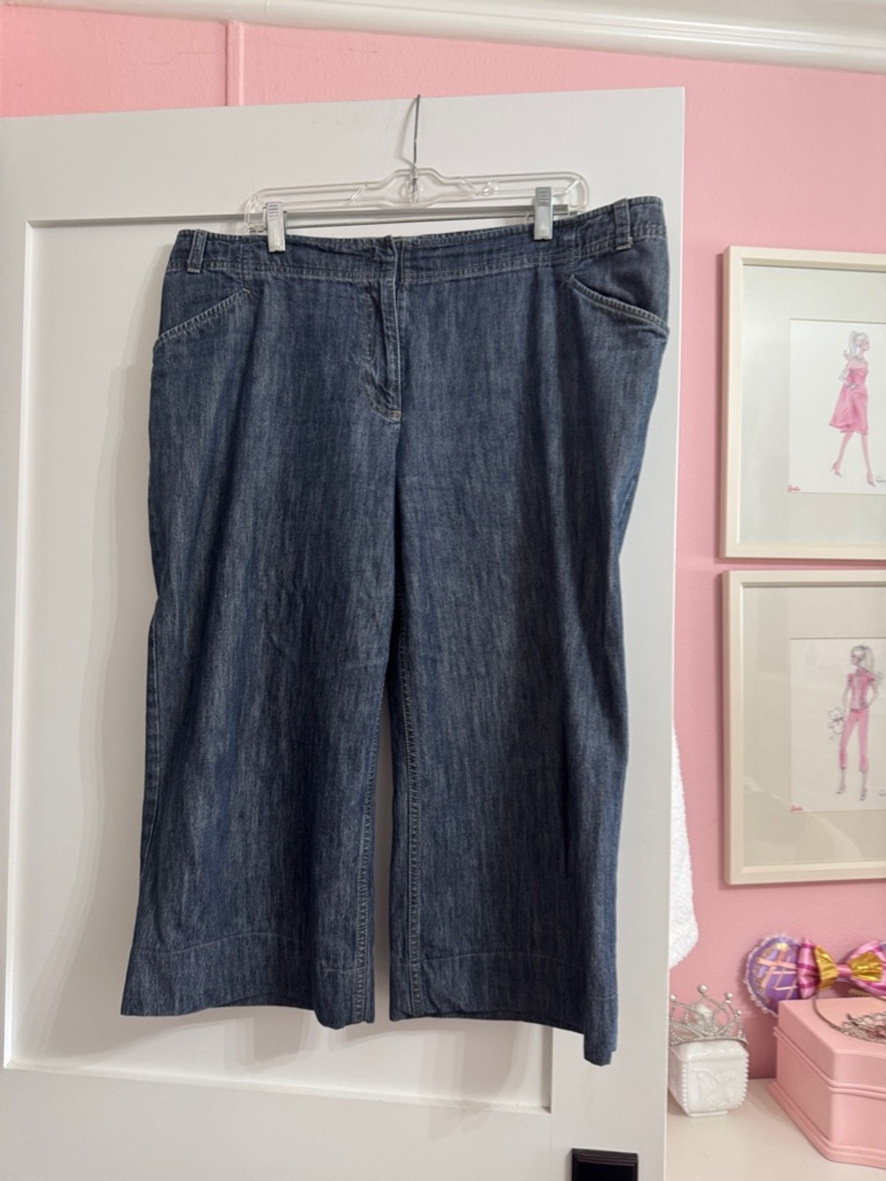 J. Jill Dark Blue Cropped Jeans Ankle Length